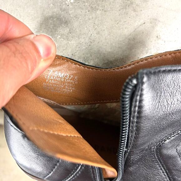 Lucky Brand Women’s 7.5 Black Leather Western Side Zip Ankle Boots - Picture 9 of 10